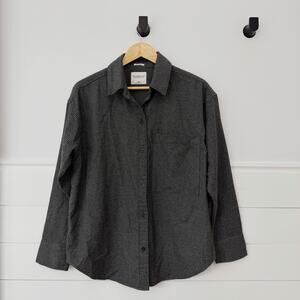 Women’s Abercrombie & Fitch Soft A&F Collection Gray Plaid Flannel Oversized M